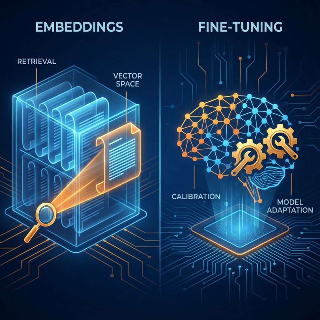 Embeddings vs Fine-Tuning: The RAG Architect's Guide (2025)